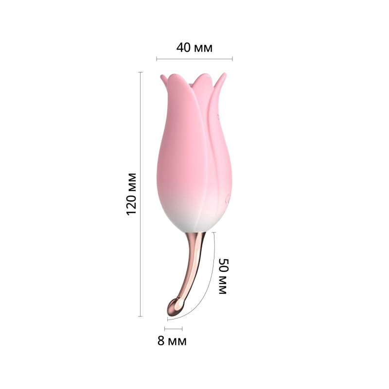 Ультразвуковой вибратор для клитора Otouch Bloom Ultrasonic Clitoris, 2 доп.