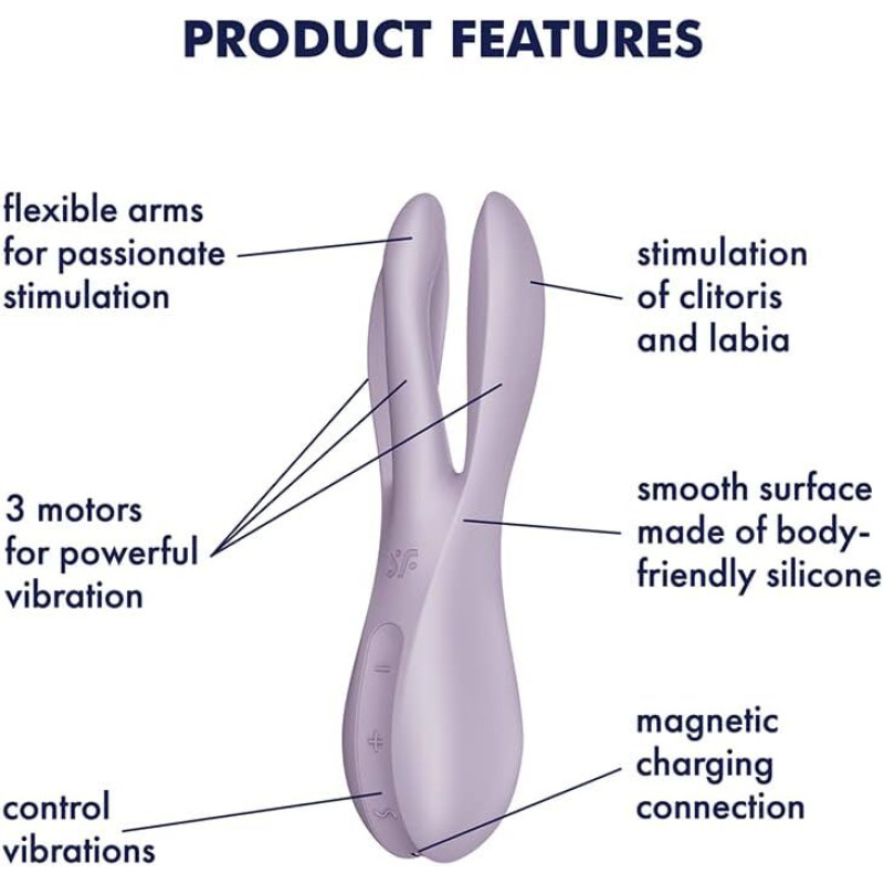 Кліторальний вібратор Satisfyer Threesome 2 Violet
