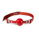 Кляп силиконовый Feral Feelings Silicon Ball Gag Red/Red, красный ремень, красный шарик
