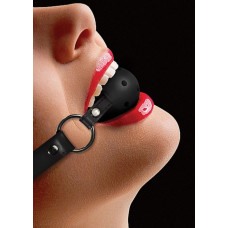 Кляп Ouch! Ball Gag With Leather Straps Black