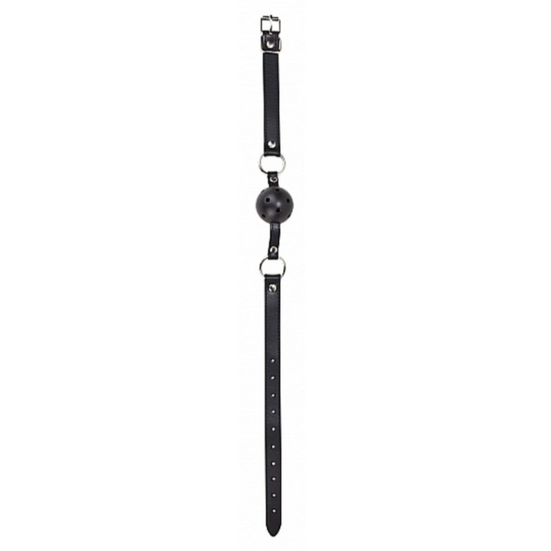 Кляп Ouch! Ball Gag With Leather Straps Black