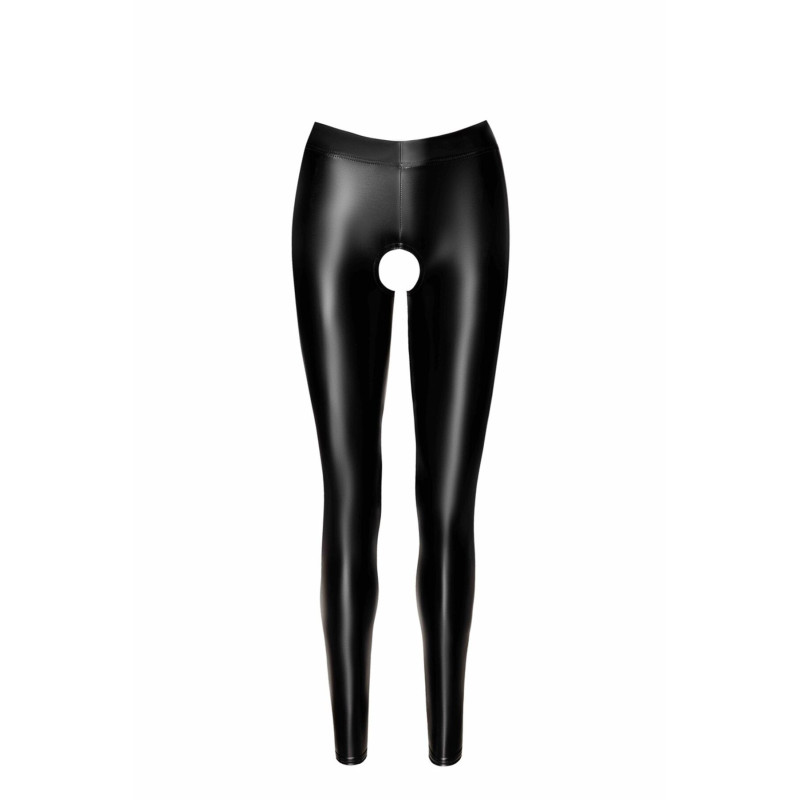 Лeггинсы Noir Handmade F304 Taboo, XL, black, под латекс, открытые ягодицы и промежность