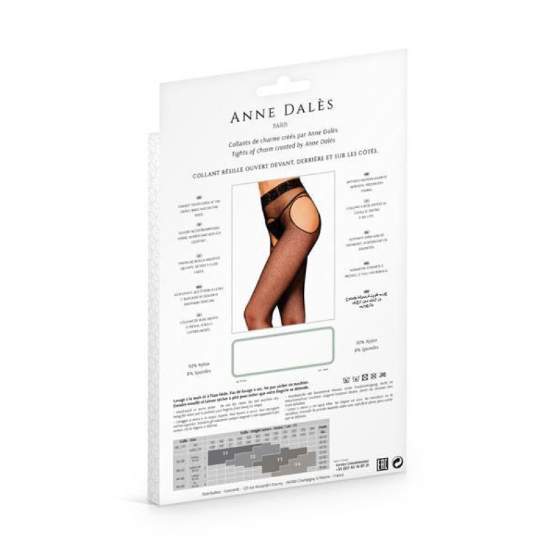 Колготки-панчохи з поясом Anne De Ales MORGANE T2 Чорні