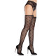 Колготки-чулки Leg Avenue Heart Garterbelt Stockings One Size Black