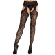 Колготки Leg Avenue Cross Hatch Floral Lace Suspender Hose One Size