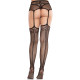 Колготки-чулки Leg Avenue Backseam Net Stockings with Garter Belt One Size Black