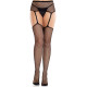 Колготки-чулки Leg Avenue Backseam Net Stockings with Garter Belt One Size Black