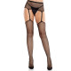 Колготки-чулки Leg Avenue Backseam Net Stockings with Garter Belt One Size Black
