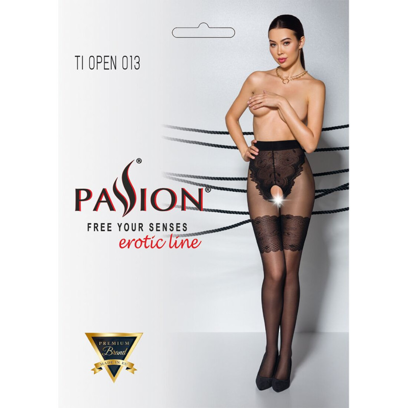 Колготки с открытым доступом Passion TIOPEN 013 black 1/2 (20/40 den)