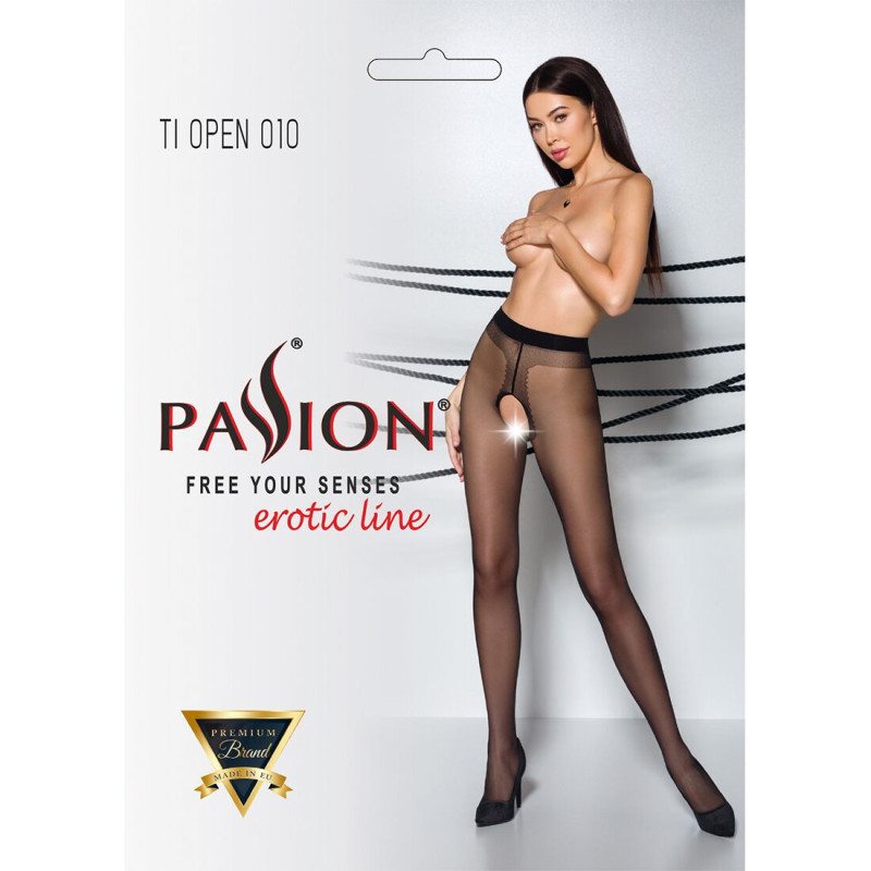 Колготки з відкритим доступом Passion TIOPEN 010 black 1/2 (20 den)