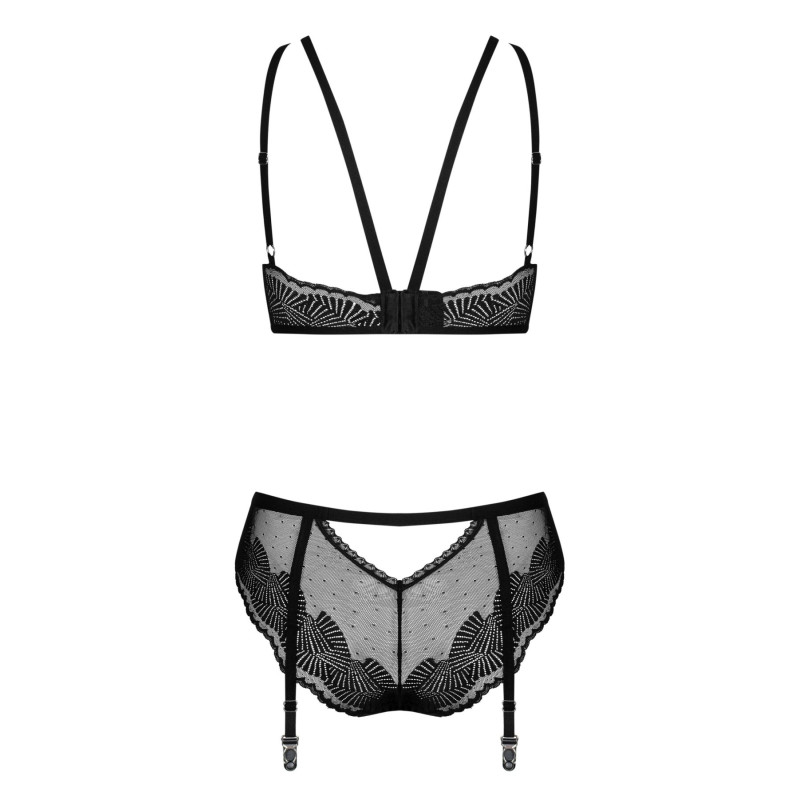 Комплект Obsessive Allastia 2-pcs set black L/XL