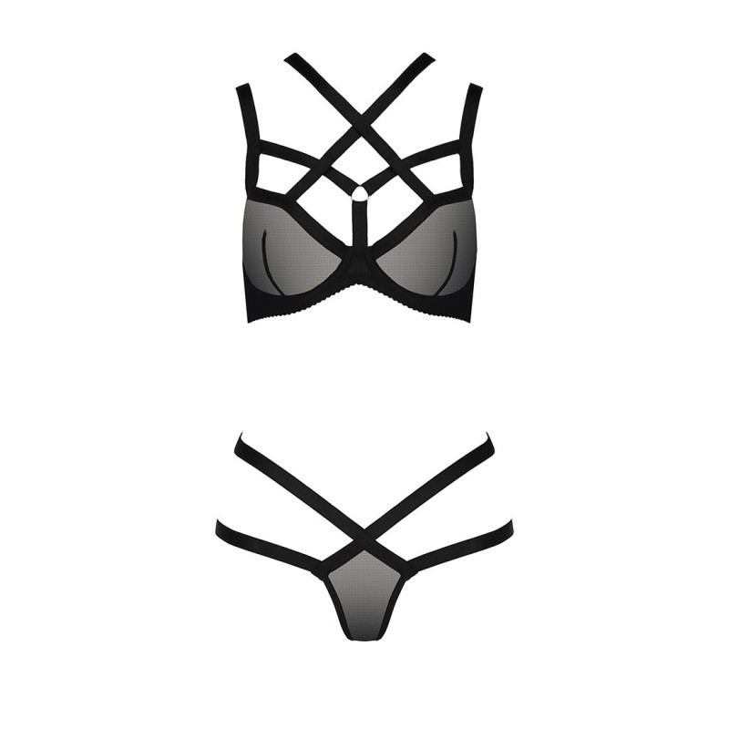 Комплект белья Passion HAGAR SET Черный S/M