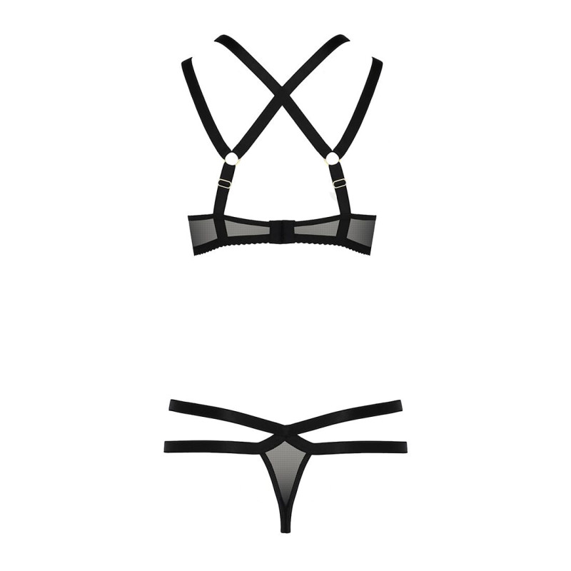 Комплект белья Passion HAGAR SET Черный S/M