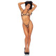 Еротичний комплект зі стразами Leg Avenue Catch Me Rhinestone set Black one size