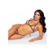 Еротичний комплект зі стразами Leg Avenue Catch Me Rhinestone set Black one size