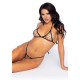 Еротичний комплект зі стразами Leg Avenue Catch Me Rhinestone set Black one size