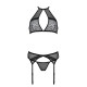 Комплект білизни Passion SATARA SET black S/M