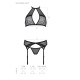 Комплект білизни Passion SATARA SET black S/M