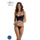 Комплект Passion KERRIA SET black, XXL/XXXL сетка+кружево, бюстье и стринги