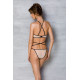 Комплект белья Passion CHIKA SET, S/M, cream, топ, трусики