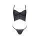 Комплект Passion KERRIA SET black, XXL/XXXL сетка+кружево, бюстье и стринги