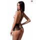 Комплект белья Passion INDRA SET OpenBra Черный L/XL
