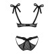 Полупрозрачный эротический комплект Obsessive Obsessivia 2-pcs set black S/M