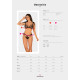 Полупрозрачный эротический комплект Obsessive Obsessivia 2-pcs set black S/M