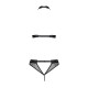 Белье с открытым доступом Passion MOONLIGHT SET black S/M