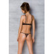 Эротический комплект Passion MARINA SET WITH OPEN BRA, XXL/XXXL, black, открытые чашки