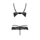 Комплект белья Passion SARIA SET OpenBra Черный L/XL