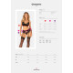 Комплект Obsessive Chemeris 3-pcs set XL/2XL, стринги, пояс для чулок, бюстгальтер