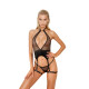Комплект білизни SoftLine Set top and thong 11025 L Black