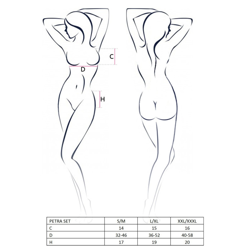 Еротичний комплект Passion PETRA SET L/XL Чорний