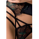 Комплект білизни Passion FLORIS SET Чорний S/M