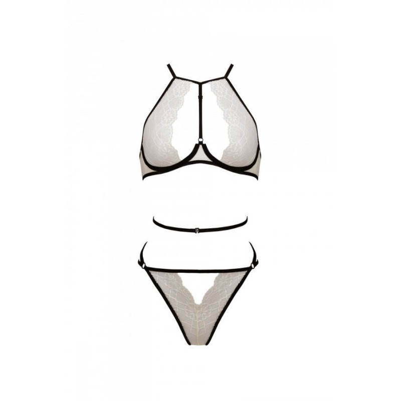 Комплект белья Passion CHIKA SET, XXL/XXXL, cream, топ, трусики