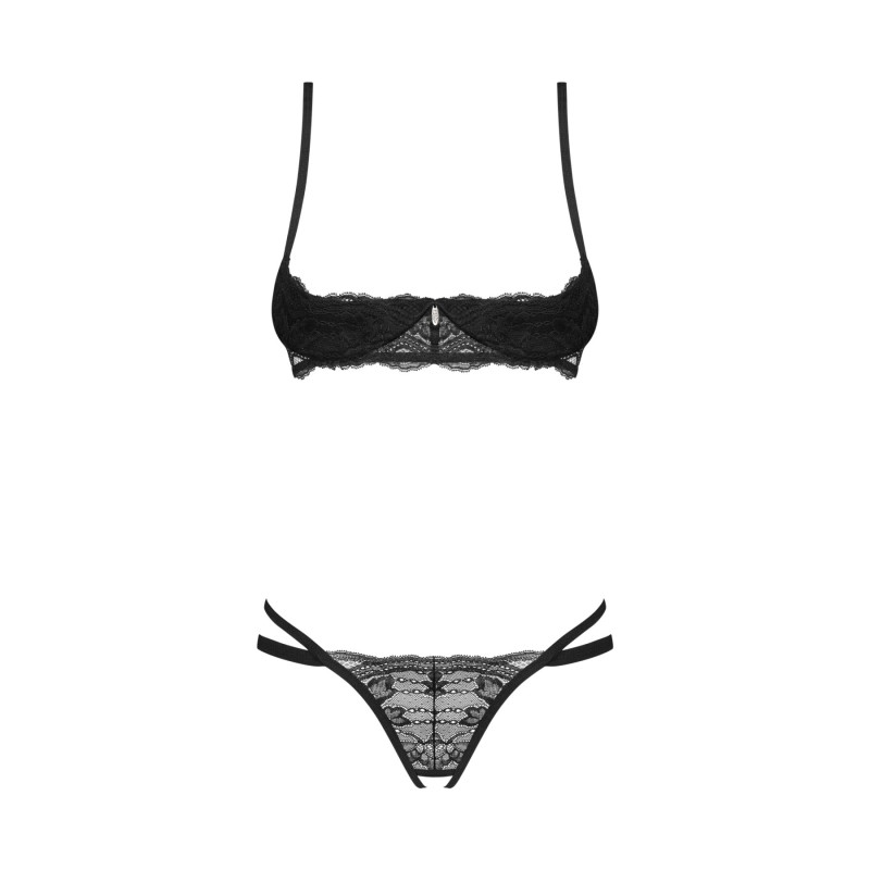 Комплект Obsessive Nutris 2-pcs crotchless set XL/2XL