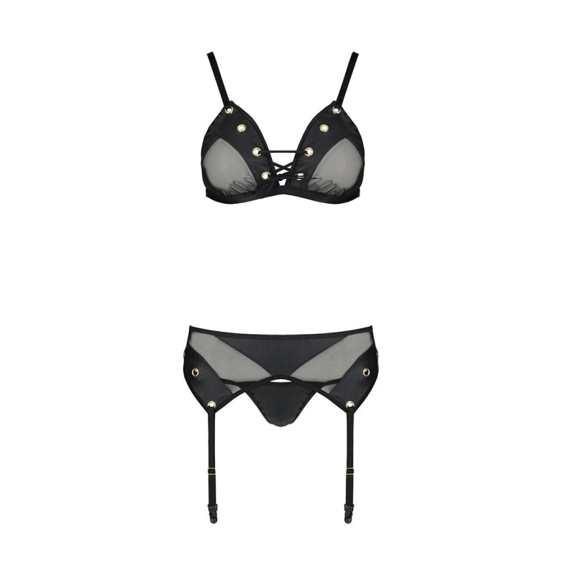 Комплект белья Passion NESSY SET black S/M
