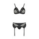 Комплект белья Passion NESSY SET black S/M