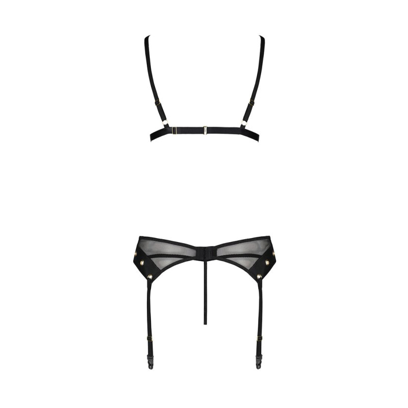 Комплект белья Passion NESSY SET black S/M