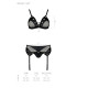 Комплект белья Passion NESSY SET black S/M