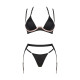 Obsessive Selinne 3-pcs set черный XS/S
