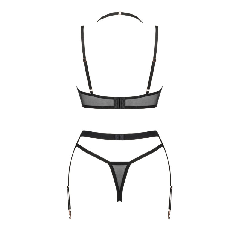 Obsessive Selinne 3-pcs set черный XS/S