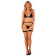 Obsessive Selinne 3-pcs set черный XS/S