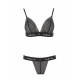 Комплект білизни Passion Exclusive GLAMISS SET black S/M