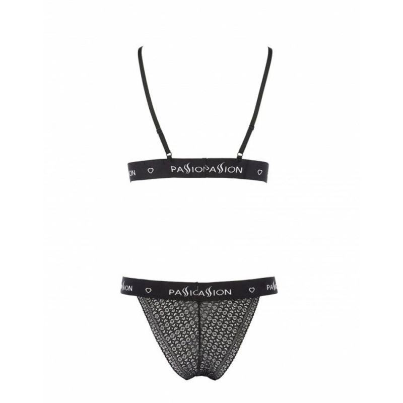 Комплект білизни Passion Exclusive GLAMISS SET black S/M