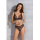 Комплект Passion AMBERLY SET black, L/XL, бралетт и трусики бразилиана