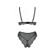 Комплект Passion AMBERLY SET black, L/XL, бралетт и трусики бразилиана