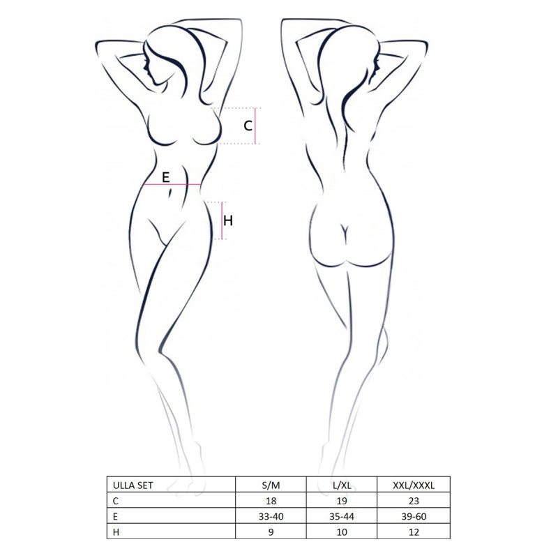 Сексуальный комплект Passion Erotic Line ULLA SET S/M Черный
