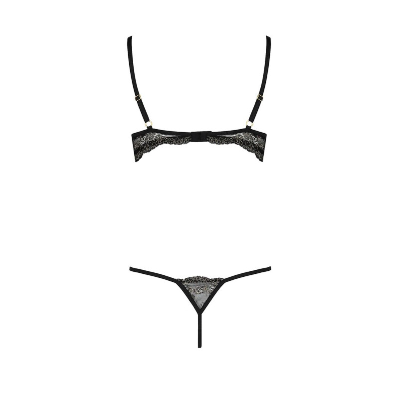 Комплект белья Passion VALERY SET OpenBra Черный L/XL